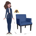 Poltrona Decorativa Vitória Sala E Recepção Com Base De Madei