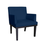 Poltrona Decorativa Vitória Sala E Recepção Com Base De Madei