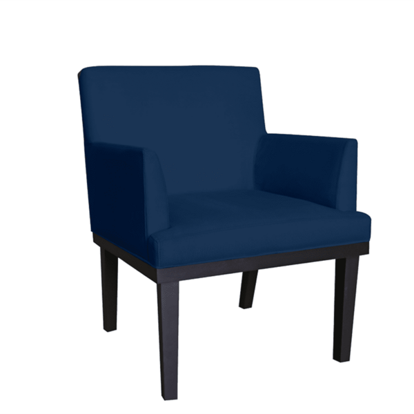 Poltrona Decorativa Vitória Sala E Recepção Com Base De Madei