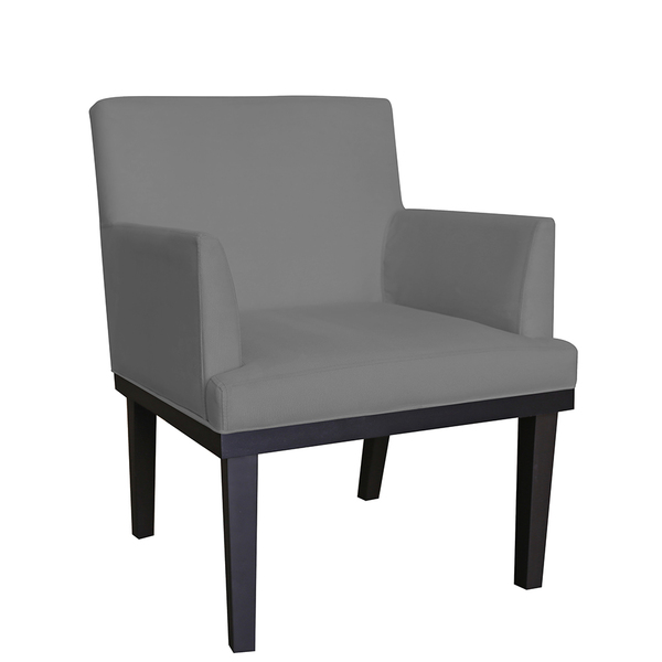 Poltrona Decorativa Vitória Sala E Recepção Com Base De Madei