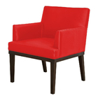 Poltrona Decorativa Vitória Sala E Recepção Corino Vermelho -