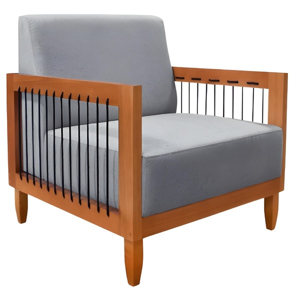 Poltrona Decorativa Yves Sala De Estar Recepção Escritório Li