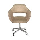 Poltrona Decorativa Zara Pé Giratório De Metal Sala Recepção