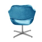 Poltrona Decorativa Zara Pé Giratório De Metal Sala Recepção