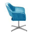 Poltrona Decorativa Zara Pé Giratório De Metal Sala Recepção