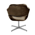 Poltrona Decorativa Zara Pé Giratório De Metal Sala Recepção