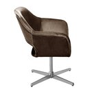 Poltrona Decorativa Zara Pé Giratório De Metal Sala Recepção