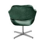 Poltrona Decorativa Zara Pé Giratório De Metal Sala Recepção