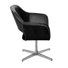 Poltrona Decorativa Zara Pé Giratório De Metal Sala Recepção