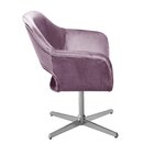 Poltrona Decorativa Zara Pé Giratório De Metal Sala Recepção