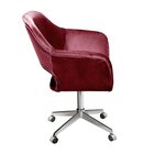 Poltrona Decorativa Zara Pé Giratório De Metal Sala Recepção