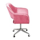 Poltrona Decorativa Zara Pé Giratório De Metal Sala Recepção