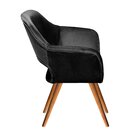 Poltrona Decorativa Zara Pés Palito Sala Recepção Preto