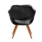 Poltrona Decorativa Zara Pés Palito Sala Recepção Preto