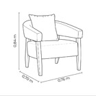 Poltrona Decorativa Zara Veludo Preto Gramdecor