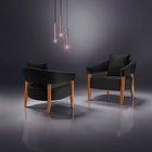 Poltrona Decorativa Zara Veludo Preto Gramdecor