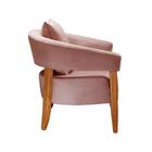 Poltrona Decorativa Zara Veludo Salmão Gramdecor