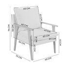 Poltrona Decoratva Para Sala De Estar Efatá Terracota