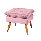 Poltrona Descanso Com Puff Para Salar De Estar Delli Suede  R