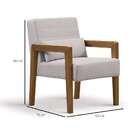 Poltrona Detroit Bege Mesclado Claro