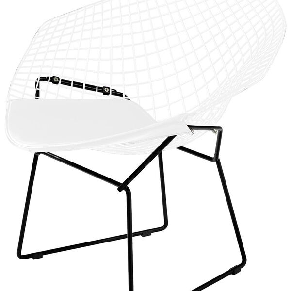 Poltrona Diamante - Linha Color - Branca Com Assento Branco -