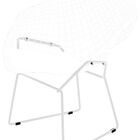 Poltrona Diamante - Linha Color - Vermelha Com Assento Branco