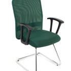 Poltrona Diretor Base Fixa Cromada Linha Tela Mesh Verde