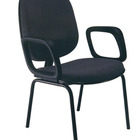 Poltrona Diretor Com Braços Base Fixa Com 4 Pés Linha Uno Pre