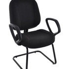 Poltrona Diretor Com Braços Base Fixa Em S  Linha Classic Pre