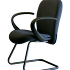 Poltrona Diretor Com Braços E Base Fixa  Linha Lombar Azul Az