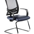 Poltrona Diretor Com Encosto Tela Mesh Linha Net Design Azul