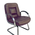 Poltrona Diretor Luxuosa Base Fixa Fixos Linha Firenze Marrom