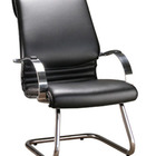 Poltrona Diretor Luxuosa Com Base Fixa  Linha Chief Preto Pre