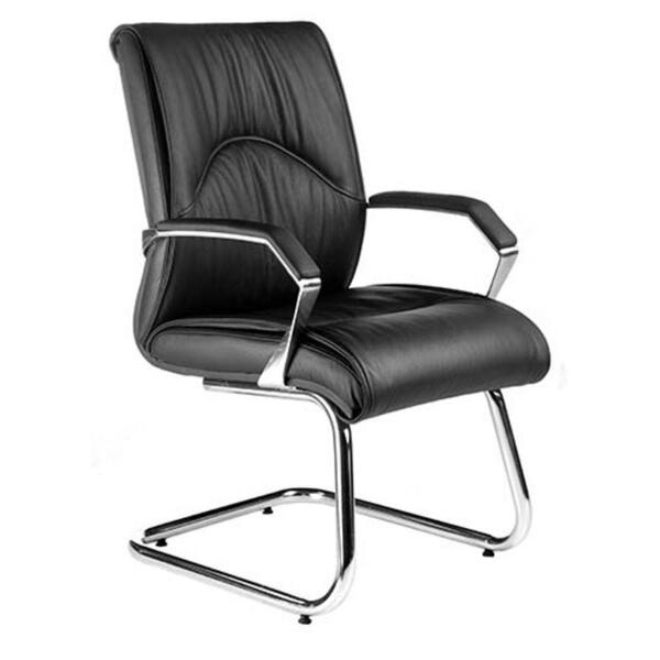 Poltrona Diretor Luxuosa Com Base Fixa Eiffel Preto