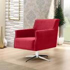 Poltrona Diva Base Giratória Suede Vermelho