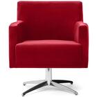 Poltrona Diva Base Giratória Suede Vermelho
