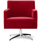 Poltrona Diva Base Giratória Suede Vermelho