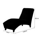 Poltrona Divã Chaise Longue Individual Cinza Com Braço