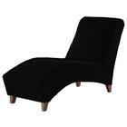 Poltrona Divã Chaise Longue Individual Preta