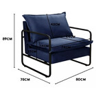 Poltrona Diva Com Puff Carol Moderna Metal Bella Decor