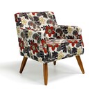 Poltrona Diva Estampado C-258 Pés De Madeira - D'rossi