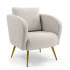 Poltrona Dixe Tressê Com Pé Palito Bege