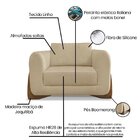 Poltrona Djon Linho  Dourado