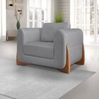 Poltrona Djon Linho Cinza