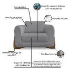 Poltrona Djon Linho Cinza