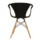 Poltrona Dkr Milao Eames Base Eiffel Madeira Preta