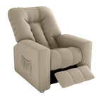 Poltrona Do Papai Bean 82cm Reclinável Manual Suede Bege - Sa