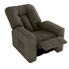 Poltrona Do Papai Bean 82cm Reclinável Manual Suede Capuccino