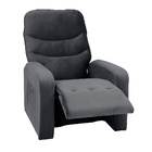 Poltrona Do Papai Bloom 78cm Reclinável Manual Veludo Cinza -