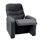 Poltrona Do Papai Bloom 78cm Reclinável Manual Veludo Cinza -